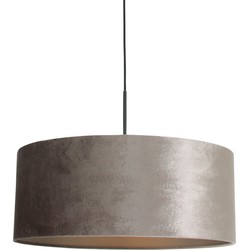Hanglamp met zilveren velvet kap Steinhauer Sparkled Light Zilver