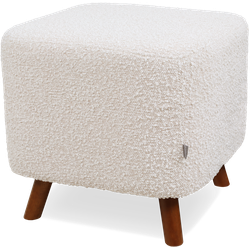 Julia poef bouclé beige - 44 x 44 cm