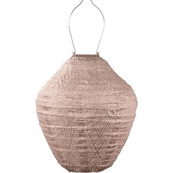 LUMIZ Solar tuinverlichting Ikat Jar - 30 cm - Roze