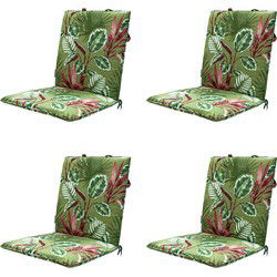 Madison -  Stapelstoelkussen Cala green - Ca. 97x49 cm - Set van 4