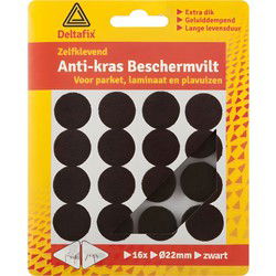Anti-krasvilt rond 22mm zwart