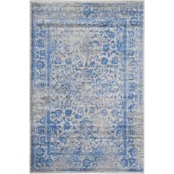 Safavieh Distressed Vintage Indoor Woven Area Rug, Adirondack Collection, ADR109, in Grey & Blue, 155 X 229 cm