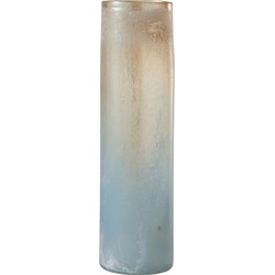  J-Line Vaas Glas Cilinder Oranje Blauw - Large