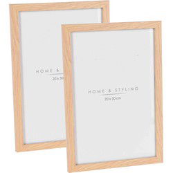 2x Stuks Houten fotolijsten geschikt voor een foto van 20 x 30 cm - Fotolijsten