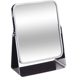 5Five make-up spiegel - 3x zoom - metaal - 7 x 20 cm - zilver - rechthoek - dubbelzijdig - Make-up spiegeltjes