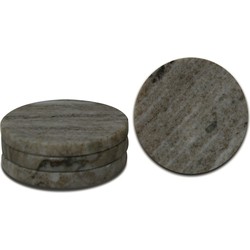Lolaa Onderzetters Marble grijs 10cm - 4 stuks
