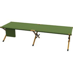 Stretcher Opvouwbaar - Ligbed met verstelbare rugleuning - 196x64x45 cm - Groen