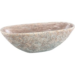 PTMD Hayle Bloempot - 64 x 24 x 21 cm - Cement - Creme