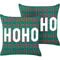 Beliani JOYCANDY - Sierkussen-Groen-Polyester