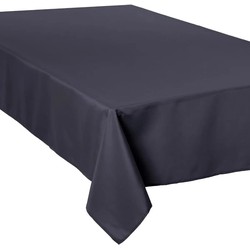 Tafelkleed rechthoekig 300 x 150 cm donker grijs polyester - Tafellakens