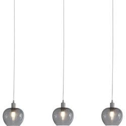 Steinhauer - Lotus - hanglamp 3 lichts E14 - staal