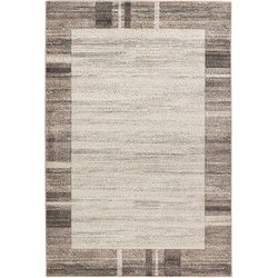 Trendy Home - Modern Vloerkleed - Abstract, Laagpolig, Hoge dichtheid, Soft Touch - Zilver Creme- 200x290 CM