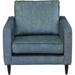 Fauteuil - Linje - velours Adore blauw 158