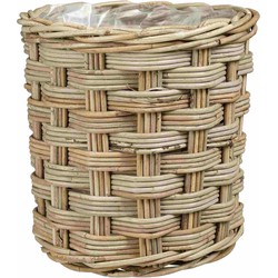 Mica Decorations Mand Marcia - 29x29x28 cm - Rotan - Grijs