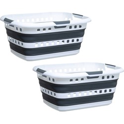 Opvouwbare mand voor wasgoed en spullen - 45 liter - 62 x 45 x 27 cm - plastic - Wasmanden