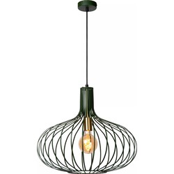 Hanglamp draadlamp zwart, groen, Ø 50 cm
