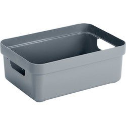 Sunware Opbergbox - kunststof - blauwgrijs - 9 liter - Opbergbox