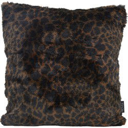Fluffy Luipaard Bruin | 45 x 45 cm | Kussenhoes | Polyester