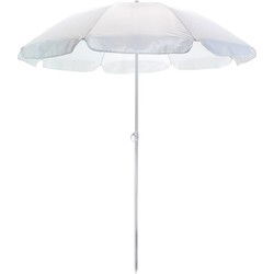 Strand/tuin parasol - wit - dia 145 cm - Verstelbaar - Parasols