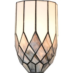 LumiLamp Wandlamp Tiffany  18x27 cm Grijs Glas Tiffany Lampen