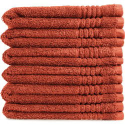 PHLOX Gastendoek Set 30x50 cm - 6 stuks - 600 g/m2 Zacht Katoen - Supreme Collectie - Terracotta