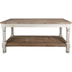 Clayre & Eef Presentatie Tafel 180x70x85 cm Wit Hout