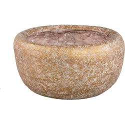 PTMD Bloempot Skye-leigh - 36x36x20 cm - Cement - Taupe