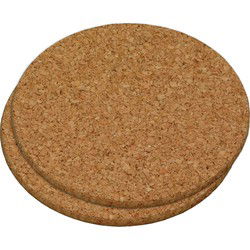 Kesper pannen onderzetters - 2x - kurk - D17 cm - pannen/ovenschalen - Panonderzetters