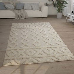 Laagpolig Vloerkleed - Gen - Creme - 200x280 cm