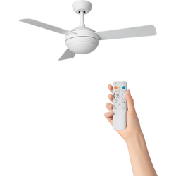 Plafondventilator Victoria met verlichting - Ø107cm - 6 snelheden - Afstandsbediening - Wit