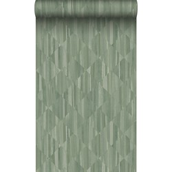 Origin Wallcoverings behang 3D-houtmotief vergrijsd groen - 50 x 900 cm - 347868