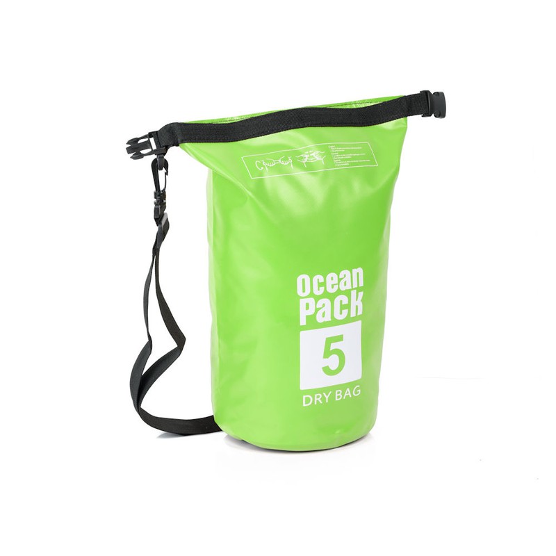Decopatent® Waterdichte Tas - Dry bag - 5L - Ocean Pack - Dry Sack - Survival Outdoor Rugzak - Drybags - Boottas - Zeiltas - Groen - 