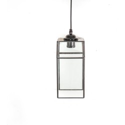 Housevitamin Lamp Metal/Glass - Black - 12x12x25cm