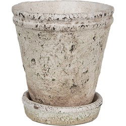 Clayre & Eef Bloempot Beige Steen