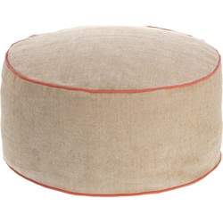 Kave Home - Dalila poef in beige PET Ø 60 cm