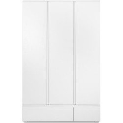 Kast 3 deuren 2 laden wit - L120 x H191cm