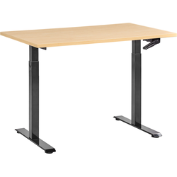 DESTINES - Sta-bureau - Zwart/Lichtbruin - 120 x 72 cm - Vezelplaat