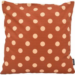 Stippen Bruin/Poeder | 45 x 45 cm | Kussenhoes | Katoen/Polyester