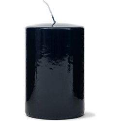 Glossy Pillar Candle dark blue 8x12