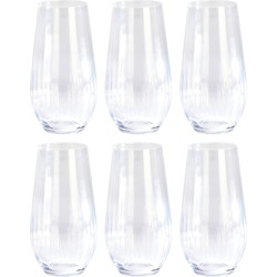 6x Fris/sap/water glazen 58 cl/580 ml van kristalglas - Longdrinkglazen