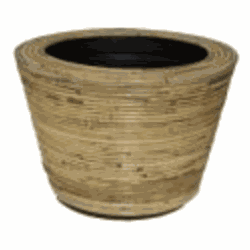 Drypot rotan streep d38 h36 cm