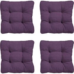 Madison -  Zitkussen Florance Panama purple - Ca. 47x47 cm - Set van 4