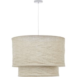 Kave Home - Lampenkap van beige linnen voor plafondlamp Mariela Ø 60 x 40 cm