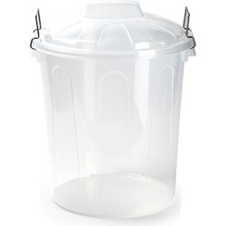 Plasticforte Afvalemmer - transparant - 21L - kunststof - 42,5 cm - Prullenbakken