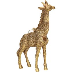 1x Kersthangers figuurtjes giraf goud 8 cm - Kersthangers