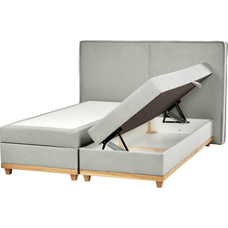 DYNASTY - Boxspringbed - Lichtgrijs - 160 x 200 cm - Polyester