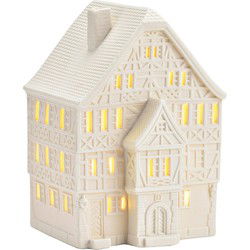 Wurm Lichthaus Bad Wimpfen van porselein, wit (B/H/D) 12x18x12cm