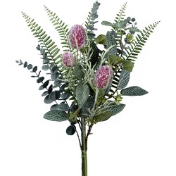 Kopu® Kunstbloemen Distel  Boeket Mix 56cm - Bordeaux