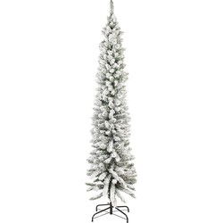 Clayre & Eef Kerstboom 210 cm Groen Wit Kunststof Metaal