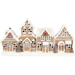 Clayre & Eef Gingerbread house Bruin Kunststof